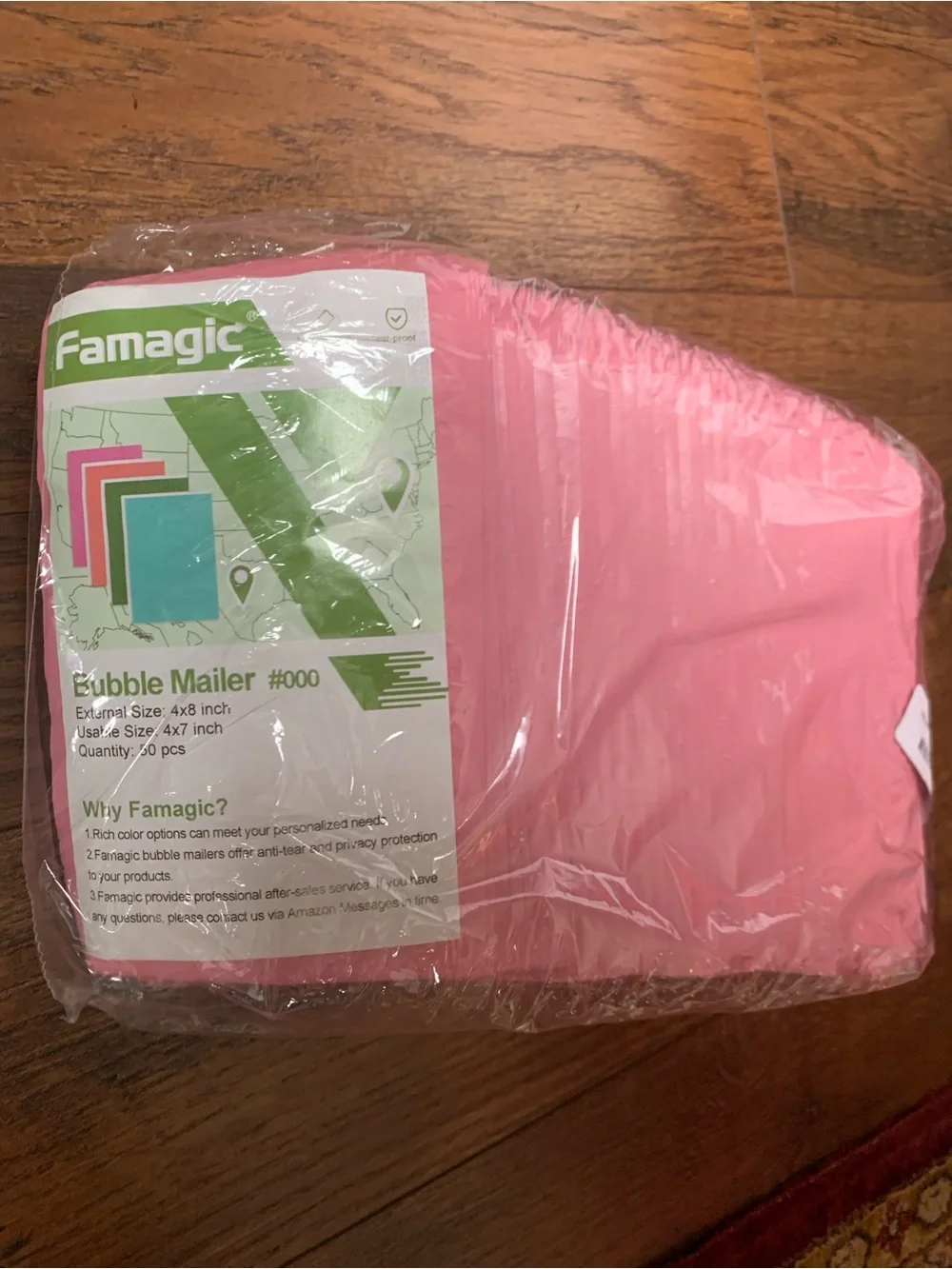 Famagic Pink Bubble Mailers - Pack of 50 Cushioned Padded Envelopes 💕